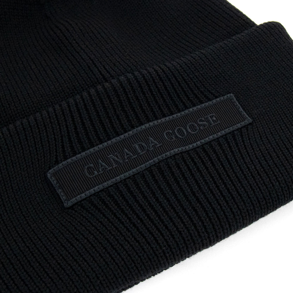 Canada Goose Tonal Emblem Beanie Black