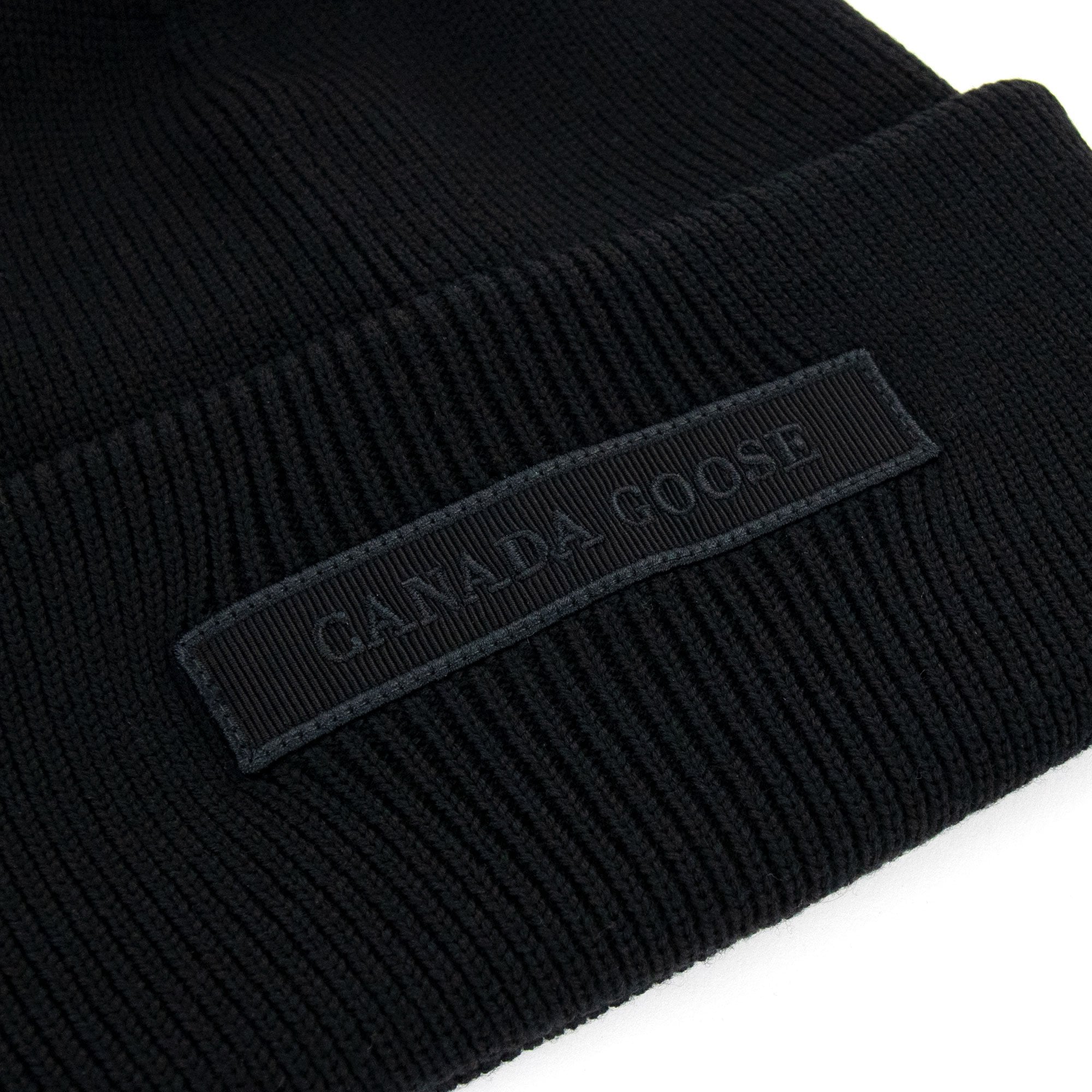 Canada Goose Tonal Emblem Beanie Black