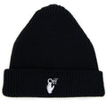 Off White Hand Off Wool Rib Beanie Black/white
