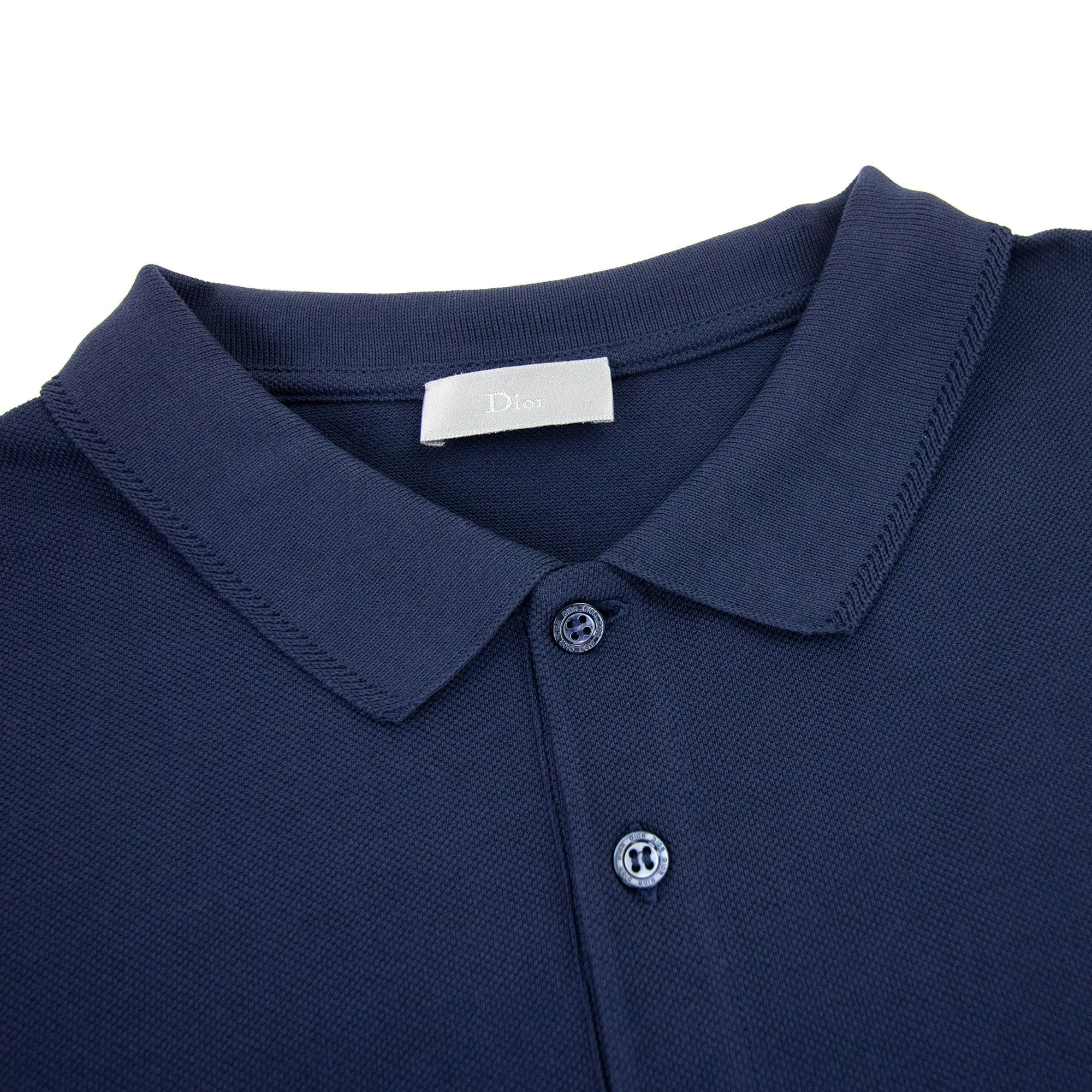 Christian Dior Bee Embroidery L/s Polo Navy