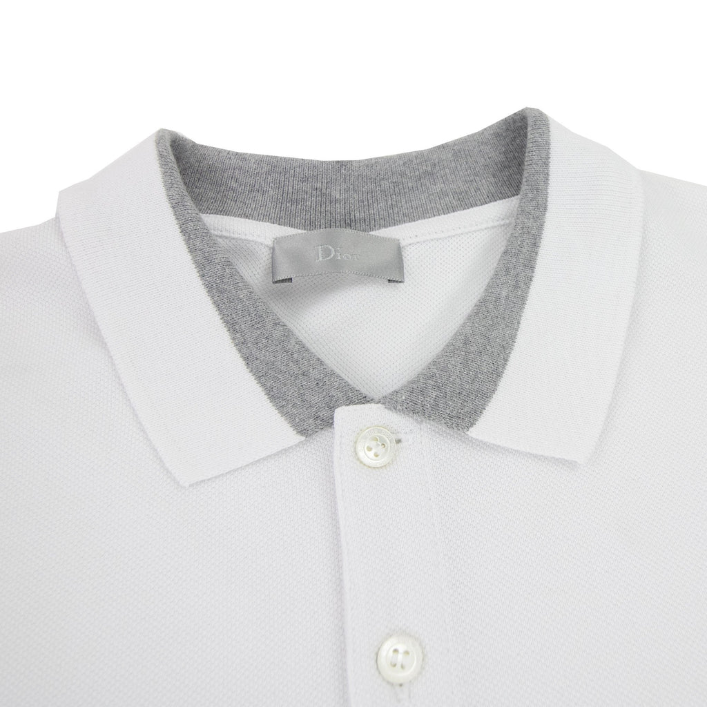 Christian Dior Bee Embroidery Two Tone Collar S/s White
