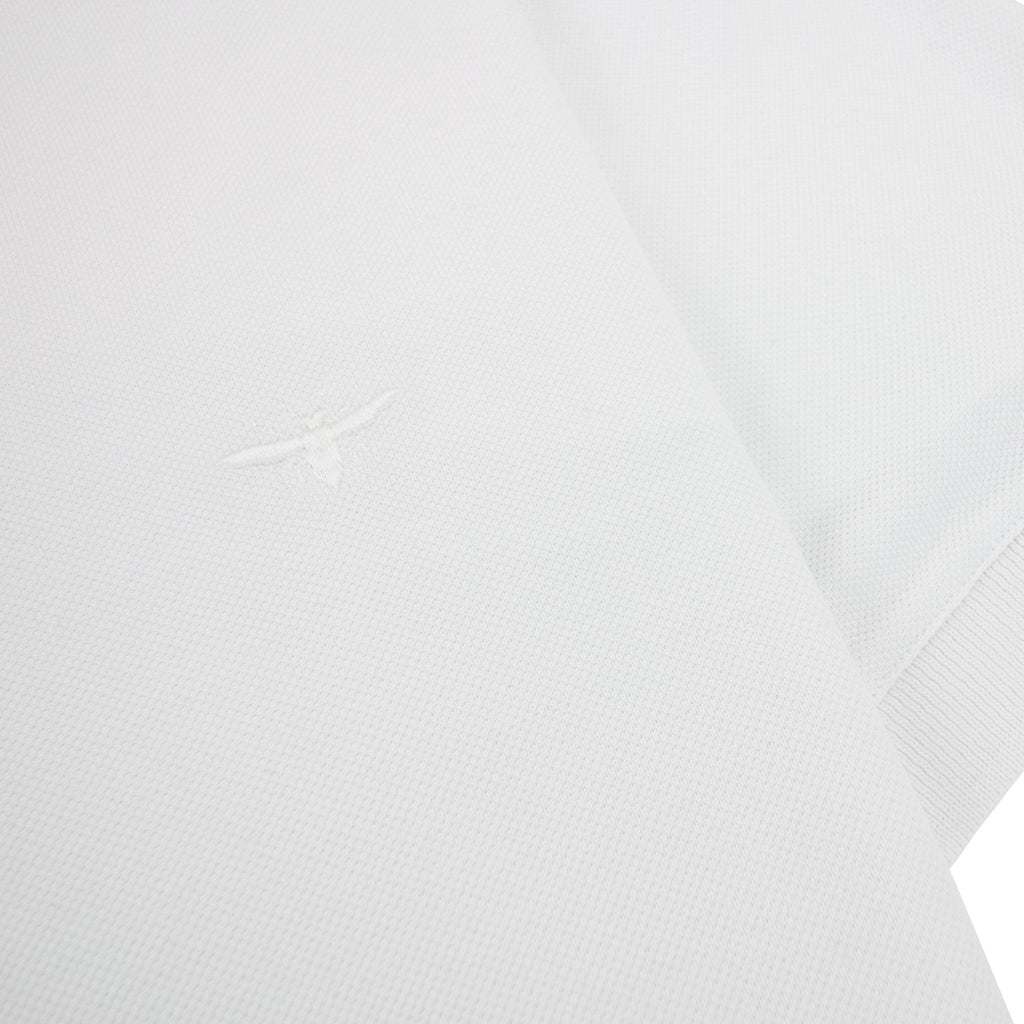 Christian Dior Bee Embroidery Two Tone Collar S/s White