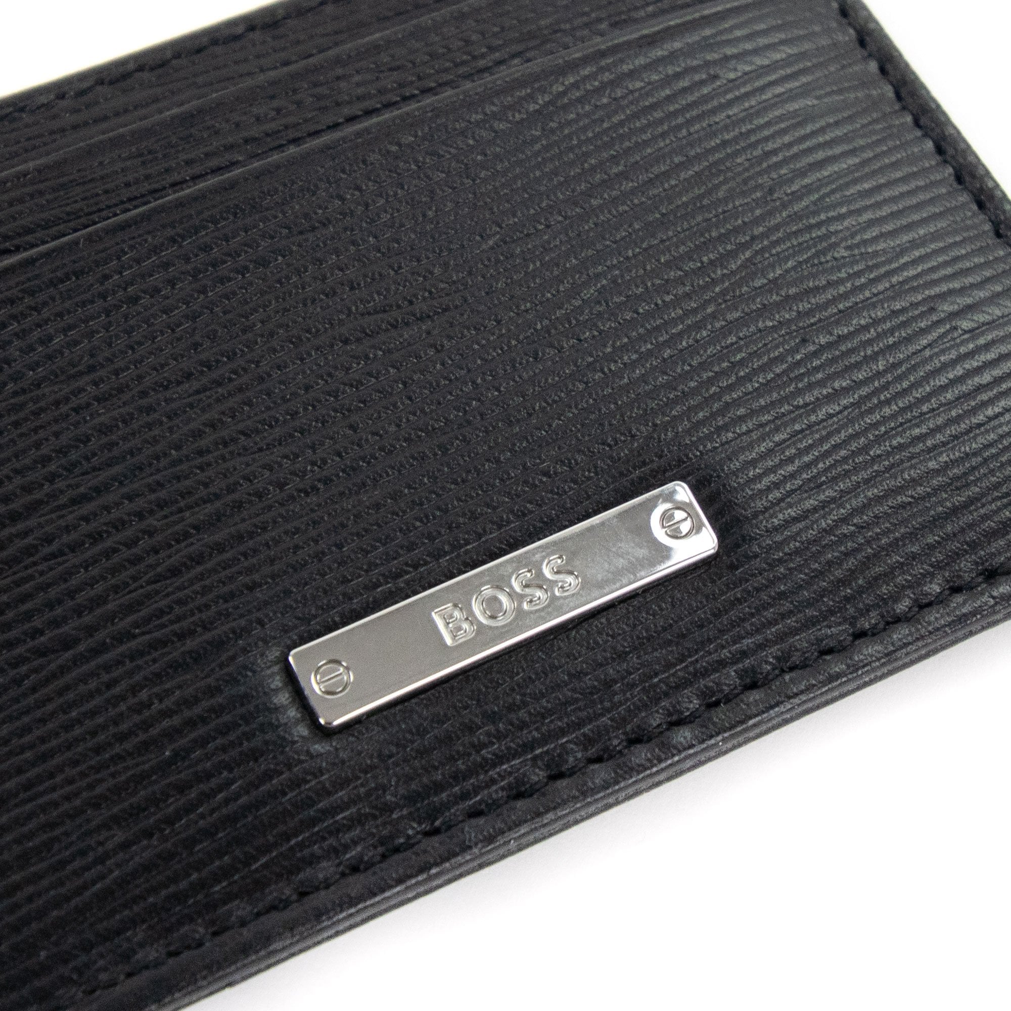 Hugo Boss Gallery A Leather Card Holder Black 001