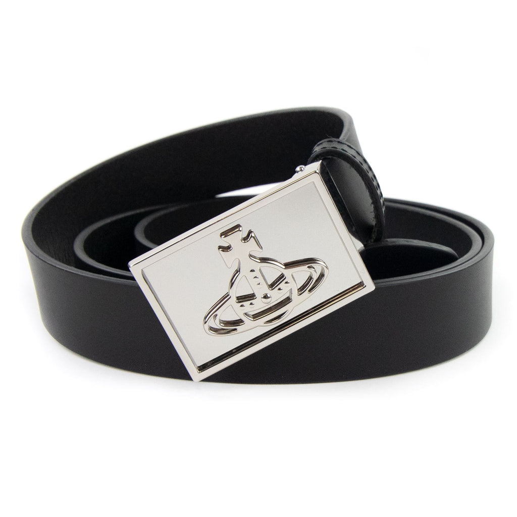Vivienne Westwood Orb Square Buckle Belt Black/silver