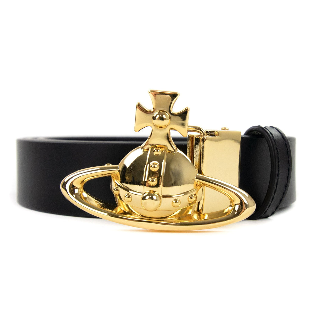 Vivienne Westwood Orb Buckle Belt Black/Gold