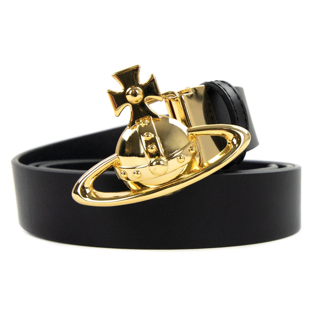 Vivienne Westwood Orb Buckle Belt Black/Gold