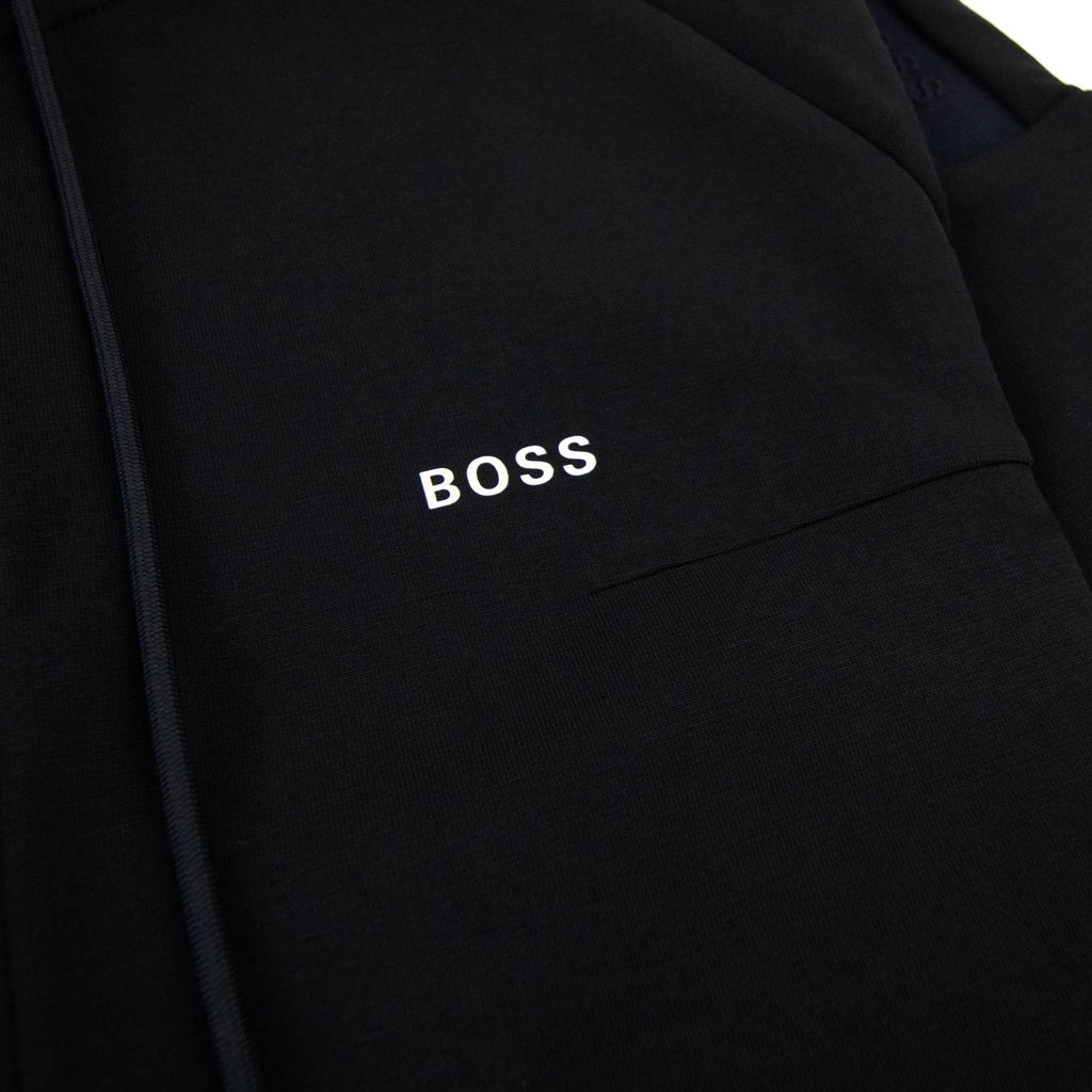 Hugo Boss Saggy 1 Logo Zip Up Sweatshirt Black 001