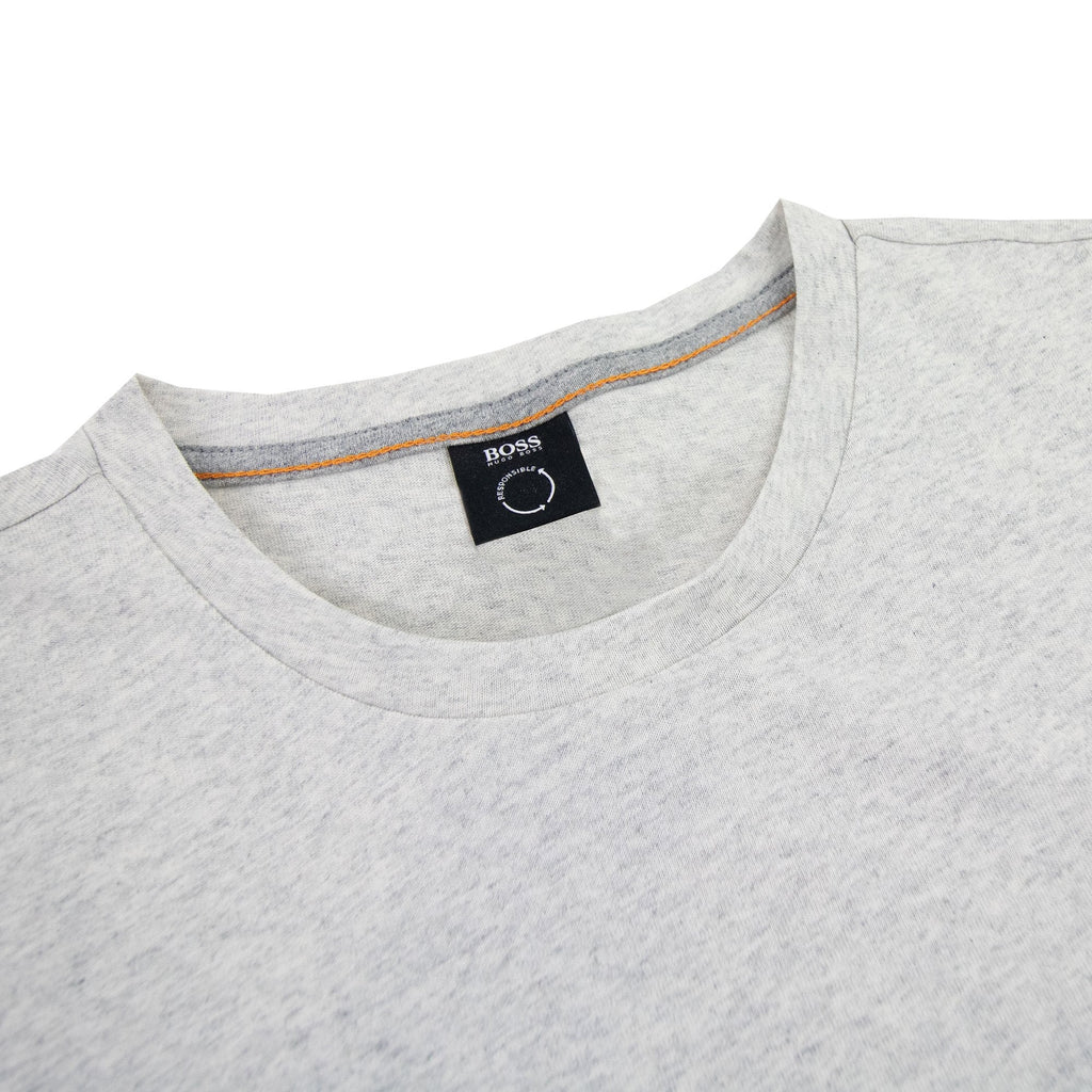 Hugo Boss Tales 1 Patch Logo T Shirt Marl Grey