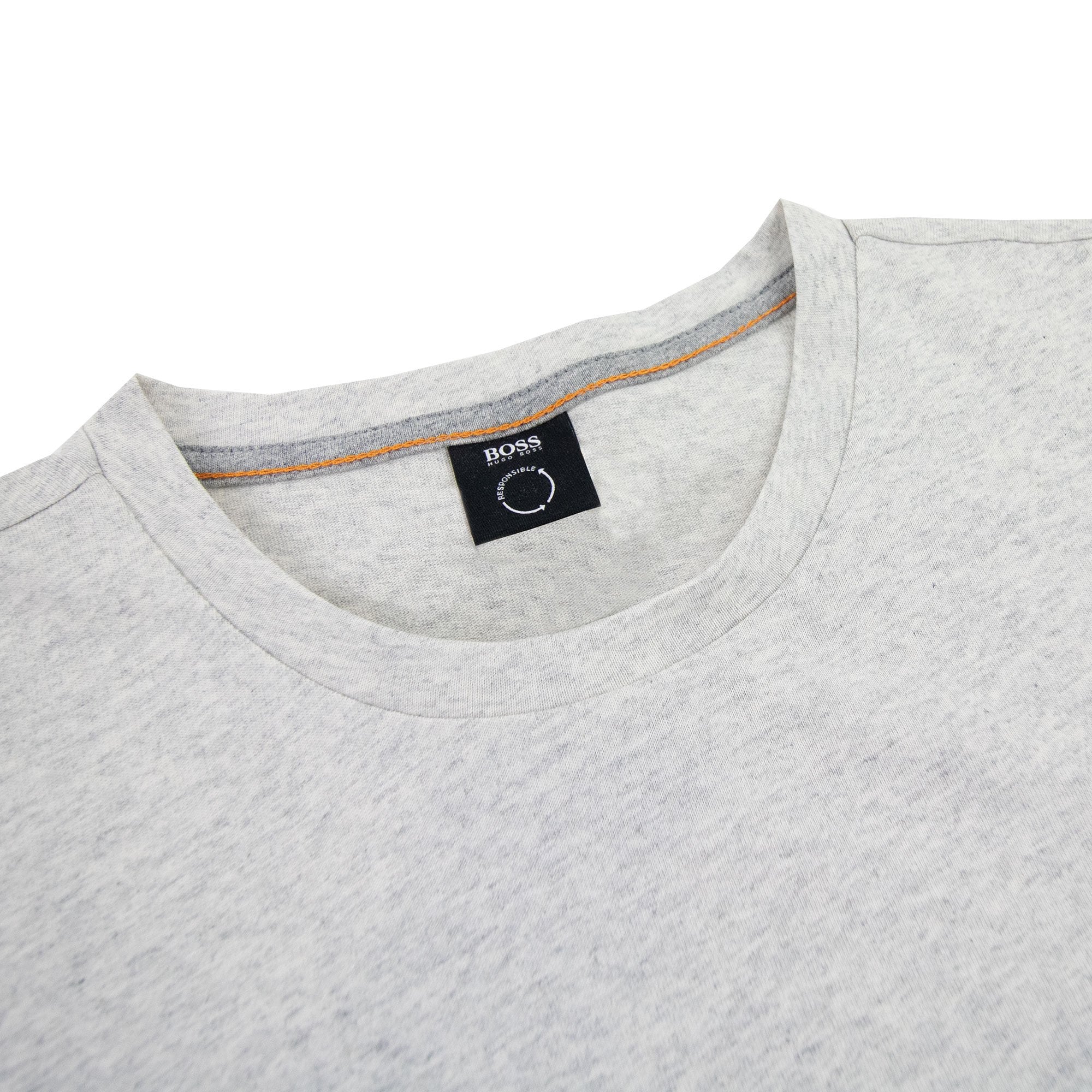 Hugo Boss Tales 1 Patch Logo T Shirt Marl Grey