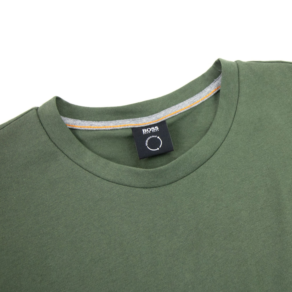 Hugo Boss Tales 1 Patch Logo T Shirt Green