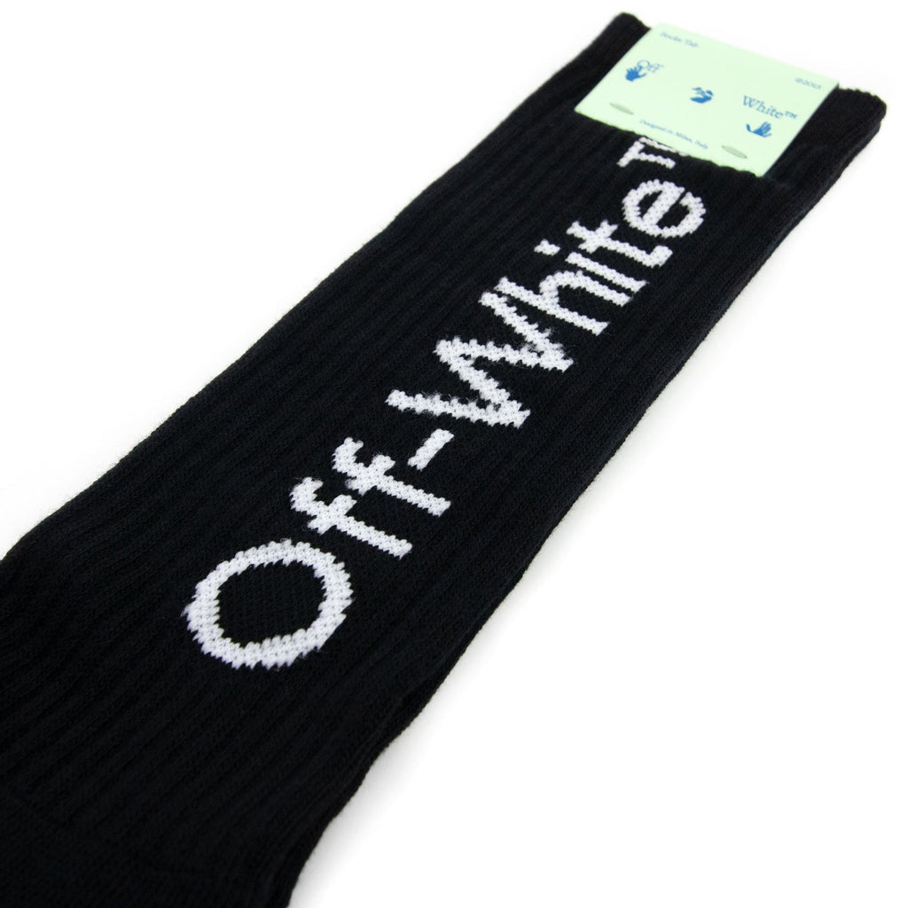 Off White Diagonals Mid Socks Black/White
