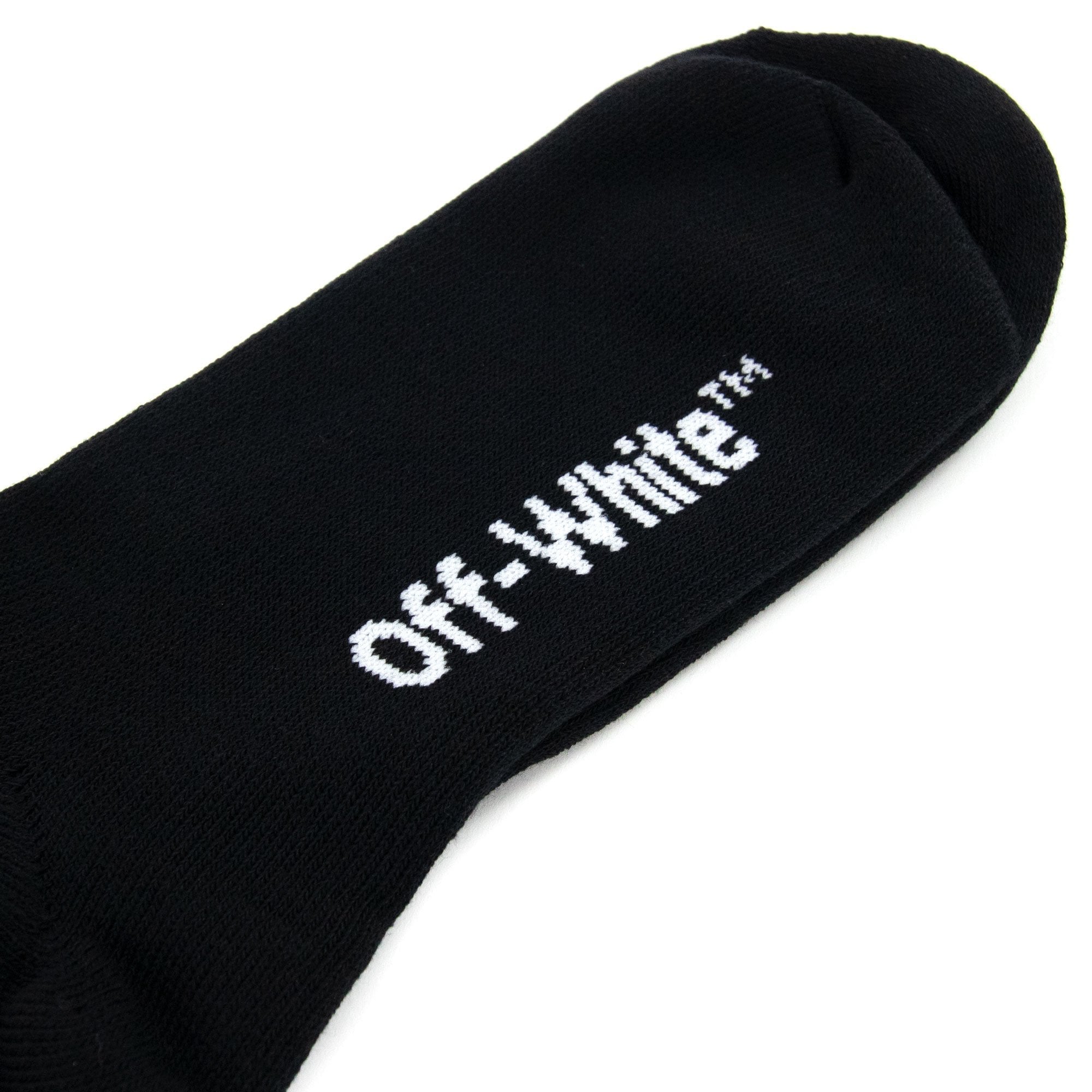 Off White Diagonals Mid Socks Black/White
