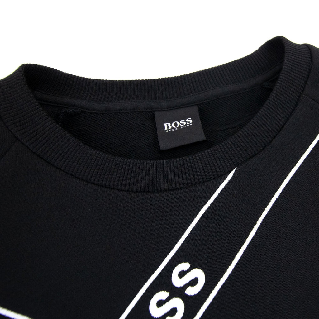 Hugo Boss Wrapped Artwork Logo Sweatshirt Black 001