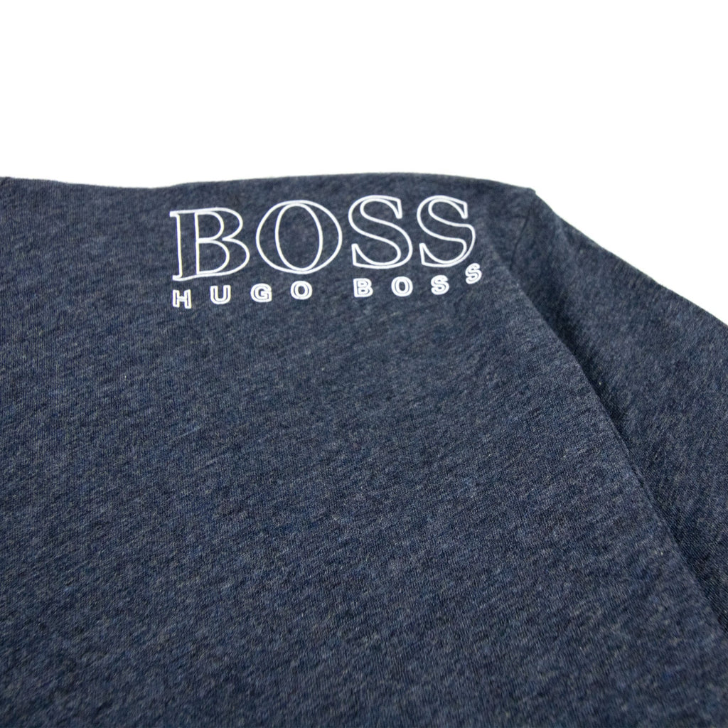 Hugo Boss Regular-fit T-shirt With Contrast Logo Dark Blue 415