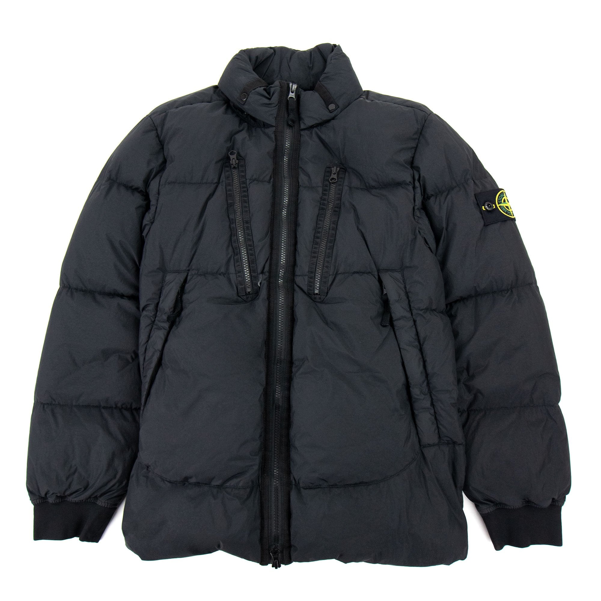 Stone Island 40223 Garment Dyed Crinkle Reps Ny Down Jacket Black V0029