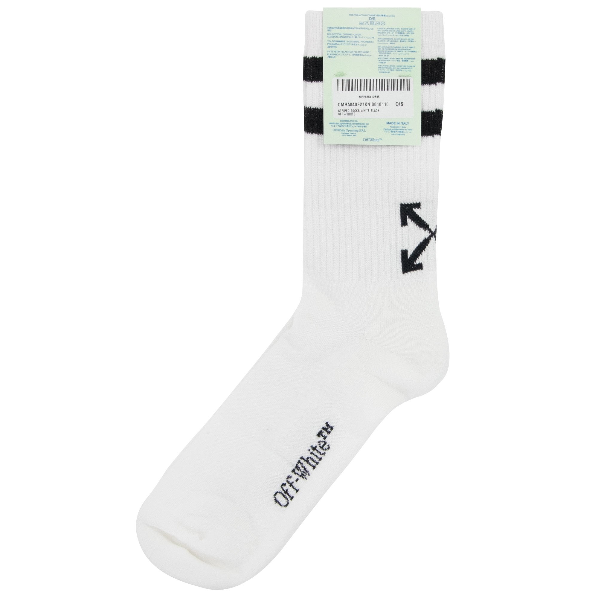 Off White Striped Arrow Socks White/Black