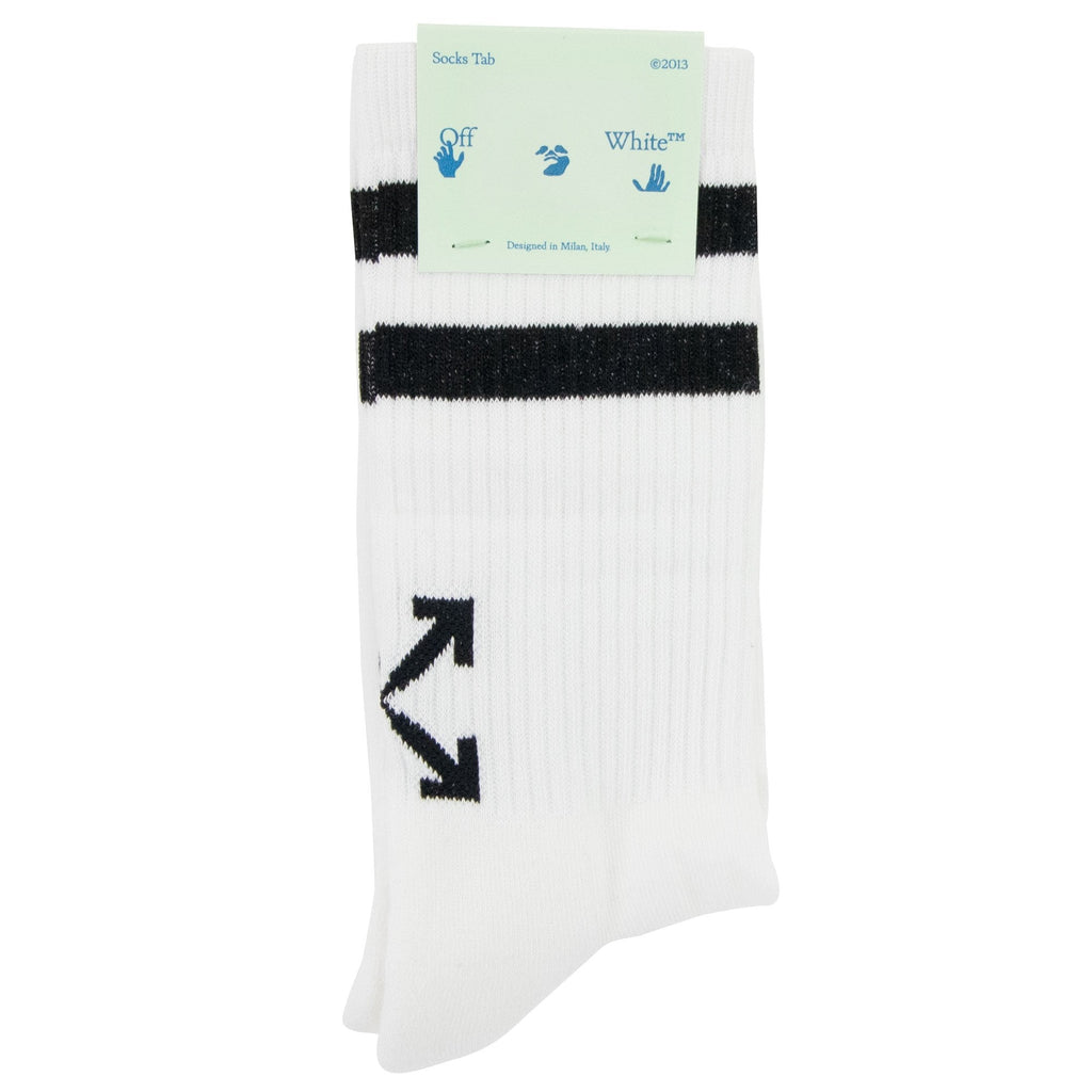 Off White Striped Arrow Socks White/Black
