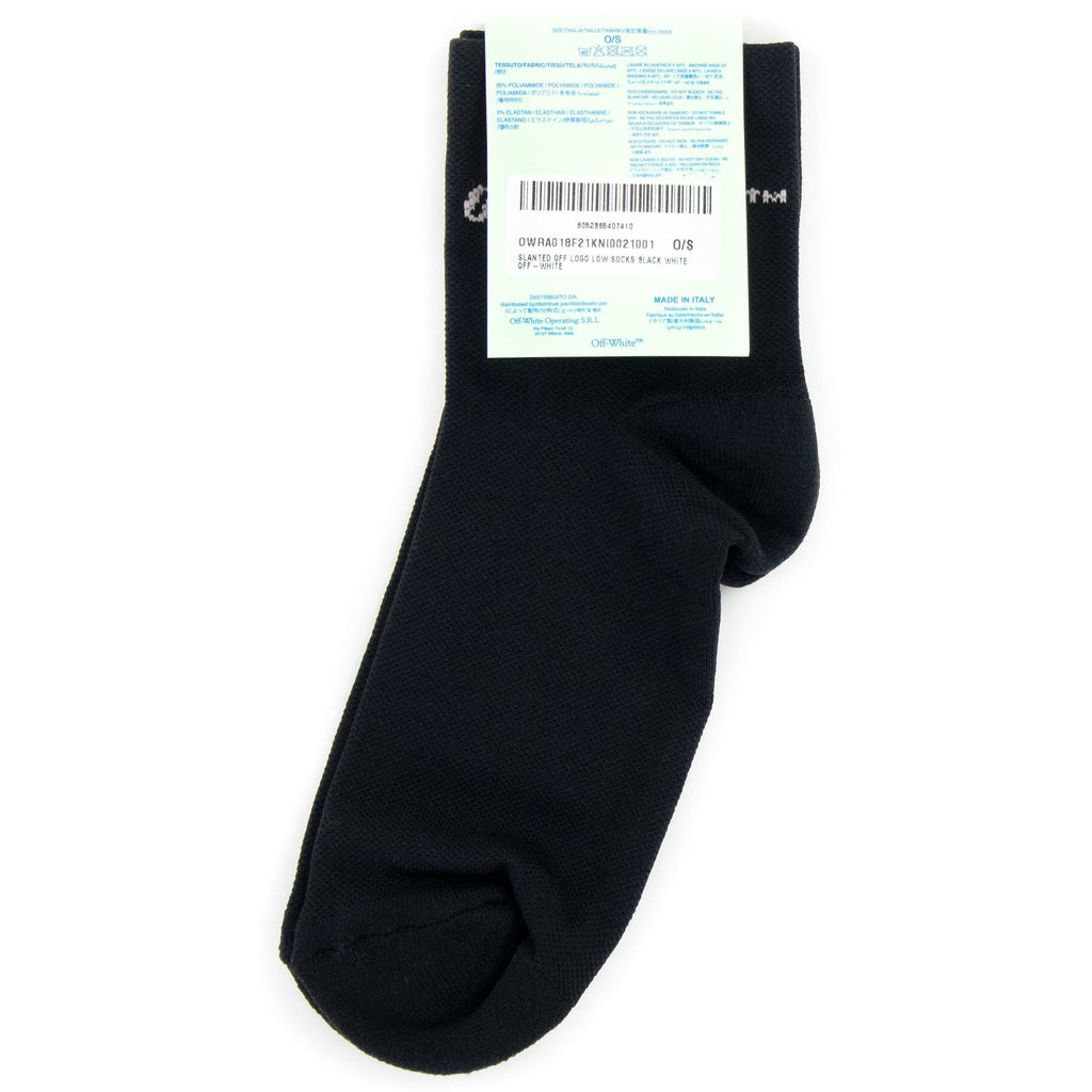 Off White Slanted Off Logo Low Socks Black/White