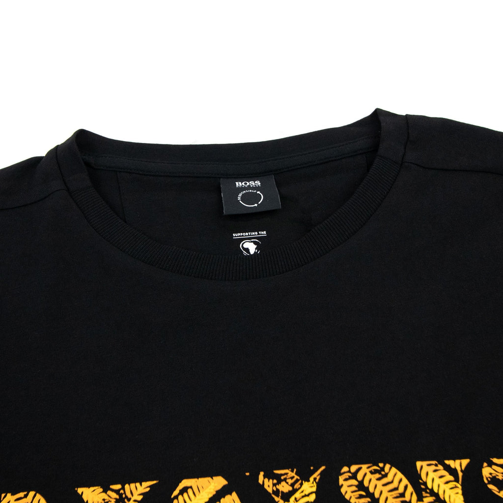 Hugo Boss Tee 1 Logo T Shirt Black 001