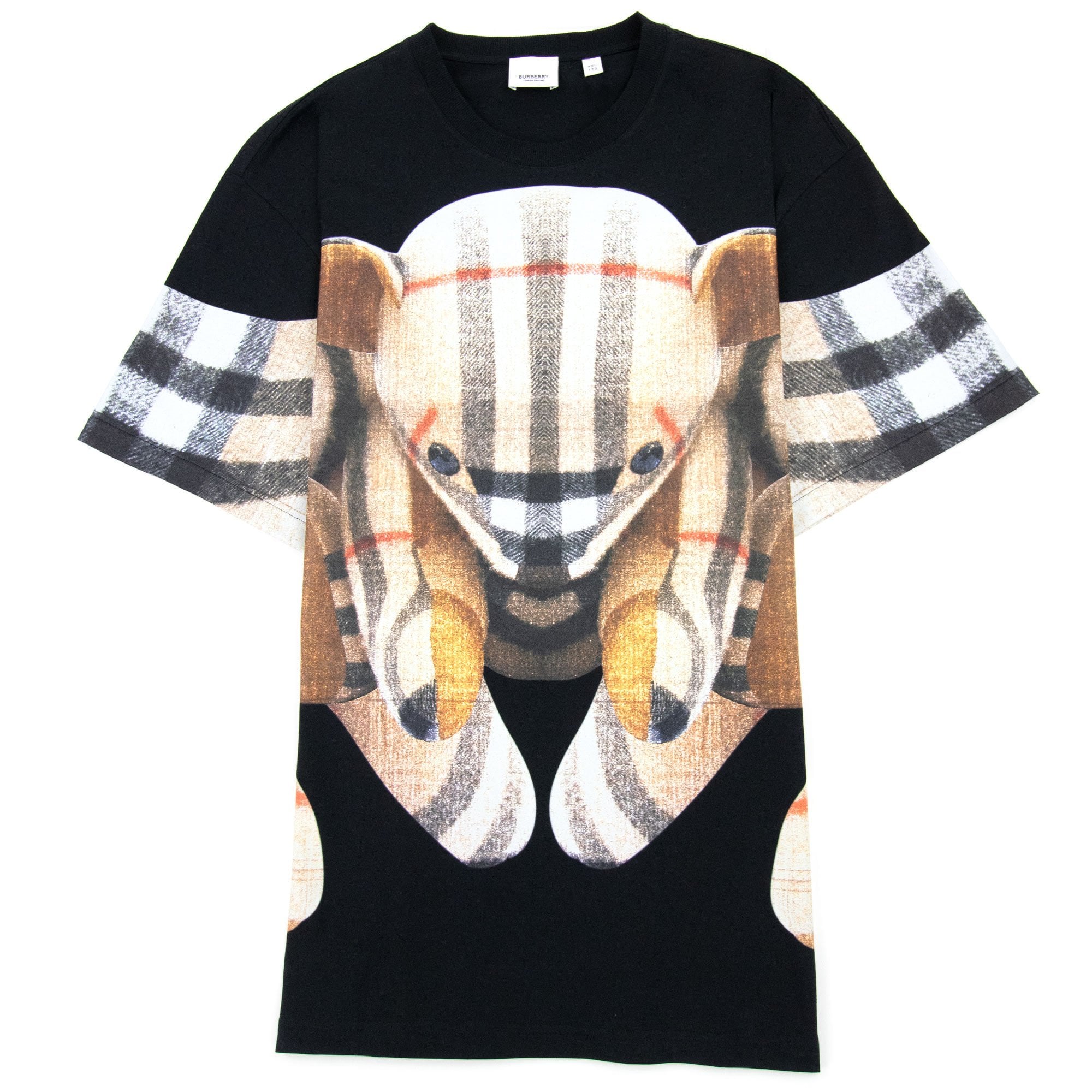 Burberry Thomas Bear Print Cotton T-shirt Black