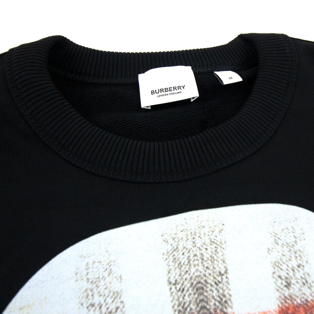 Burberry Thomas Bear Print Cotton Sweatshirt Black
