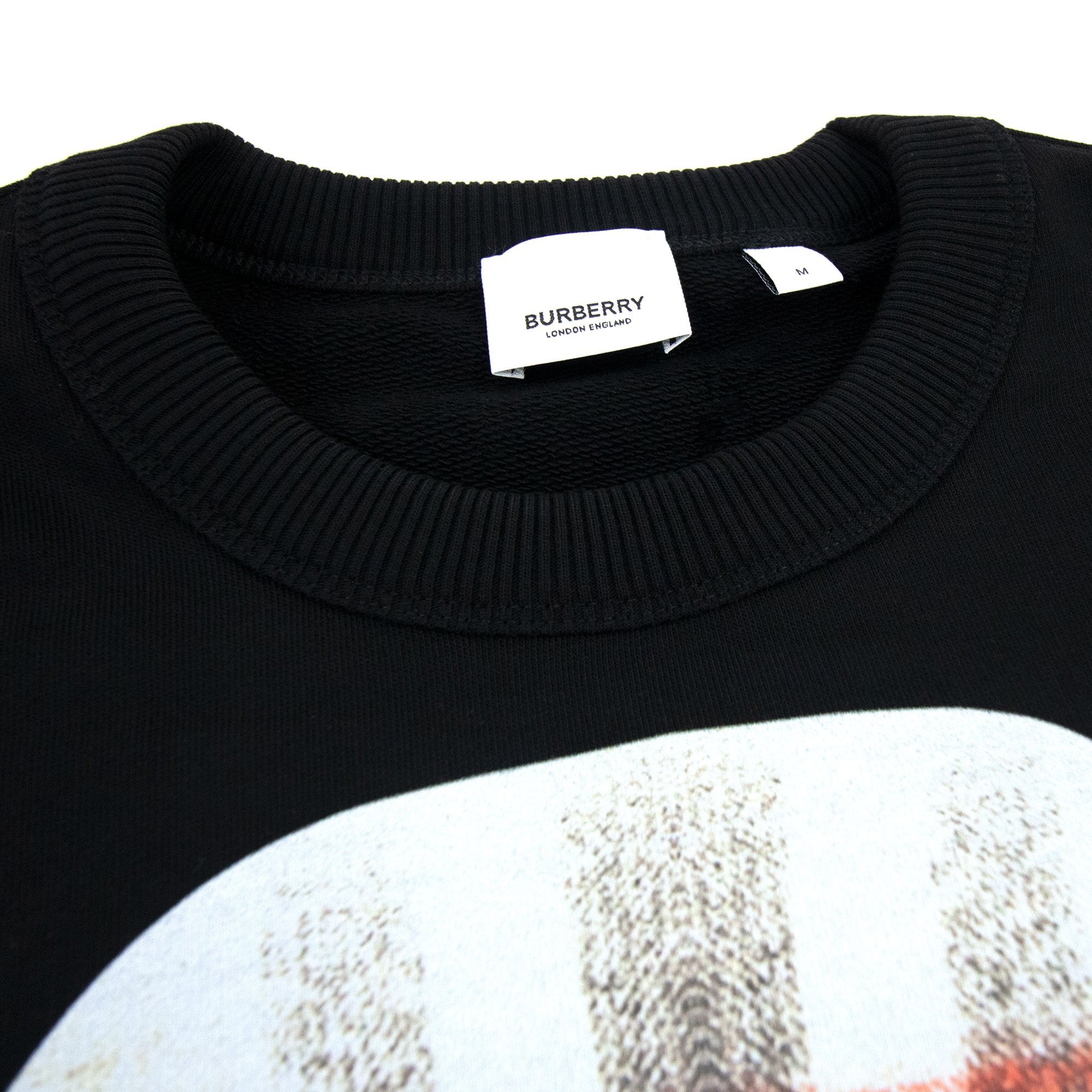Burberry Thomas Bear Print Cotton Sweatshirt Black