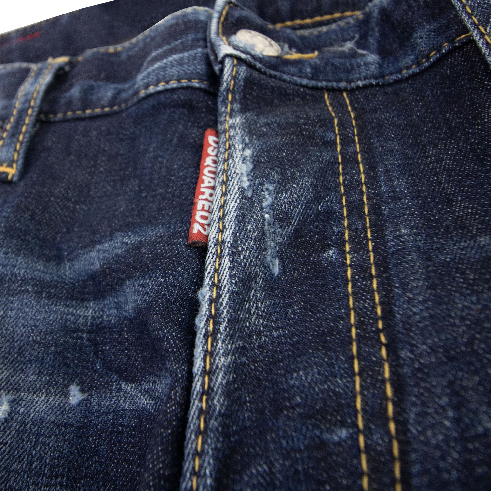 Dsquared2 Dark Ripped Red & Blue Spots Wash Cool Guy Jeans Denim 470