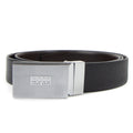 Hugo Boss Reversible Pin Plaque Buckles Leather Belt Dark Brown 002
