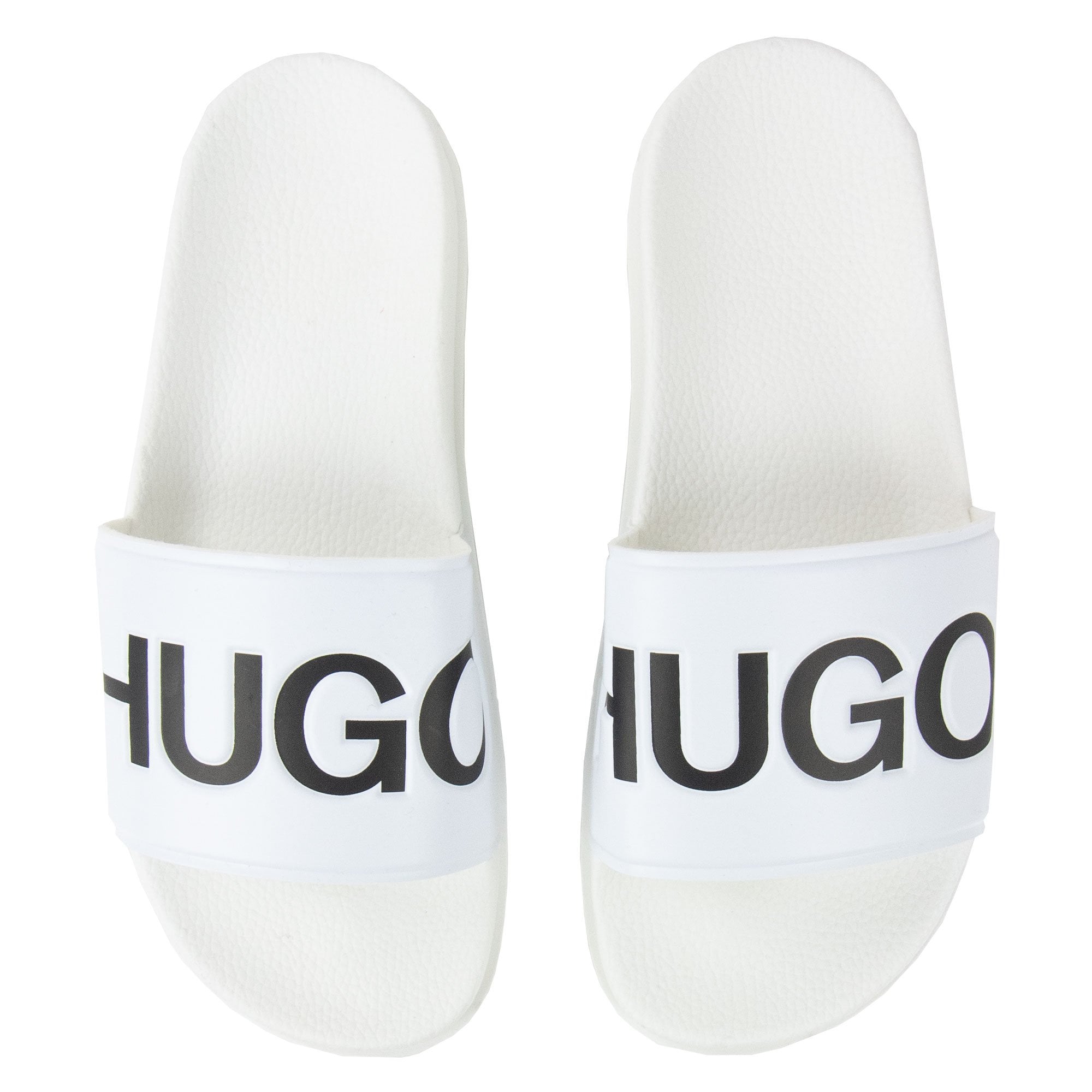 Hugo Boss Contrast Logo Sliders White 001