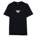 Emporio Armani Felt Eagle Patch Tencel Blend T Shirt Black 999