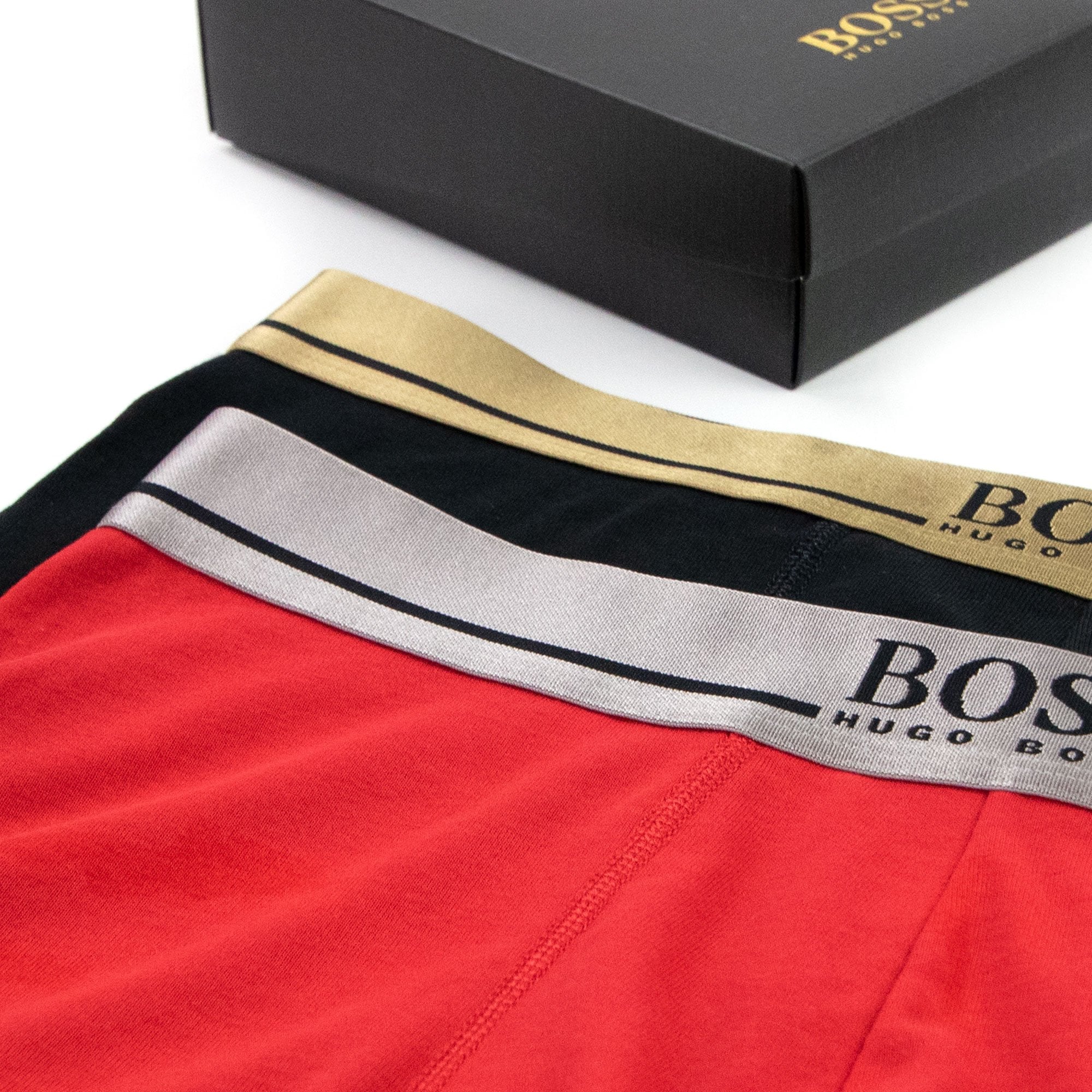 Hugo Boss 2 Pack Trunks Black & Red