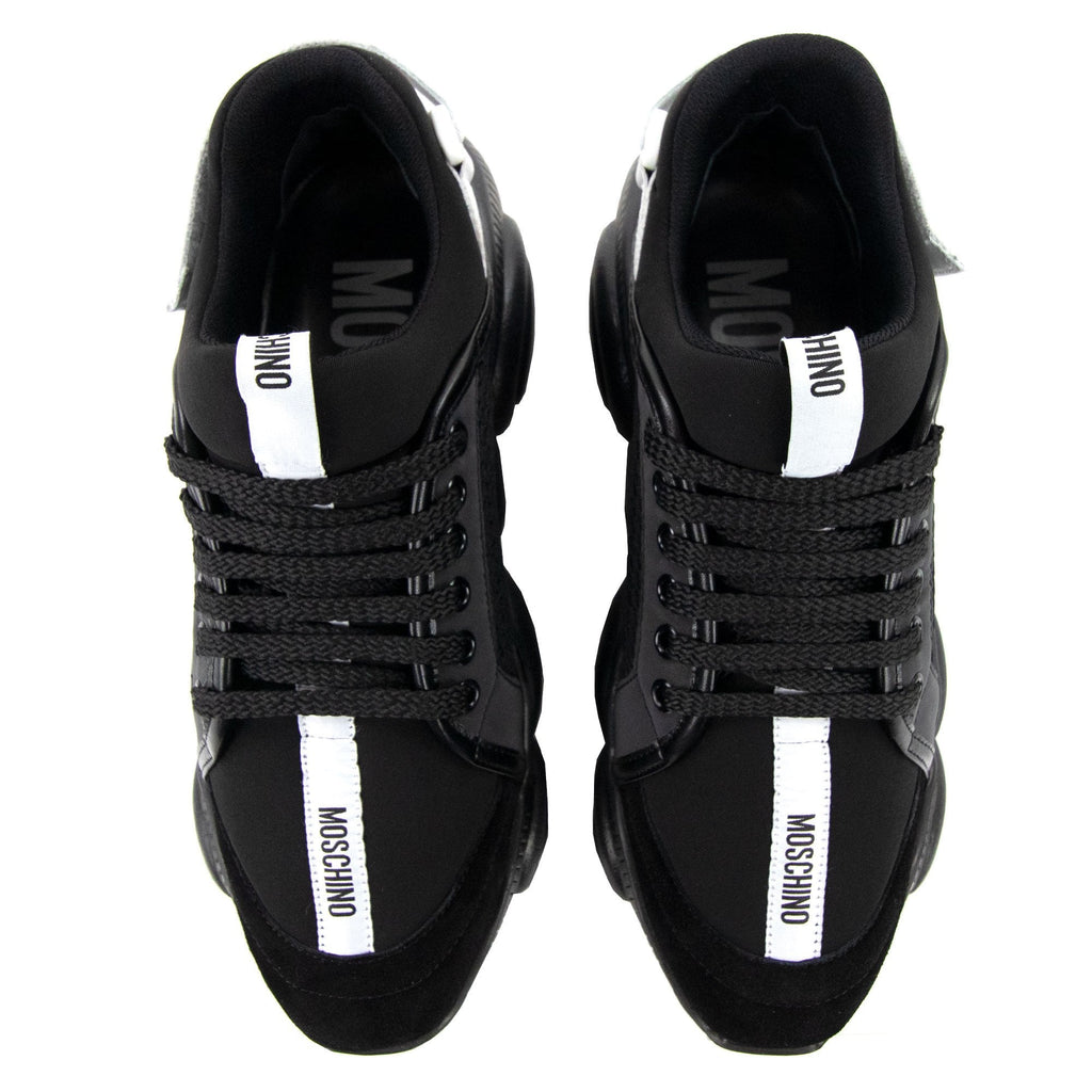 Moschino Couture Teddy Shoes Sneakers With Strap Mix Nero