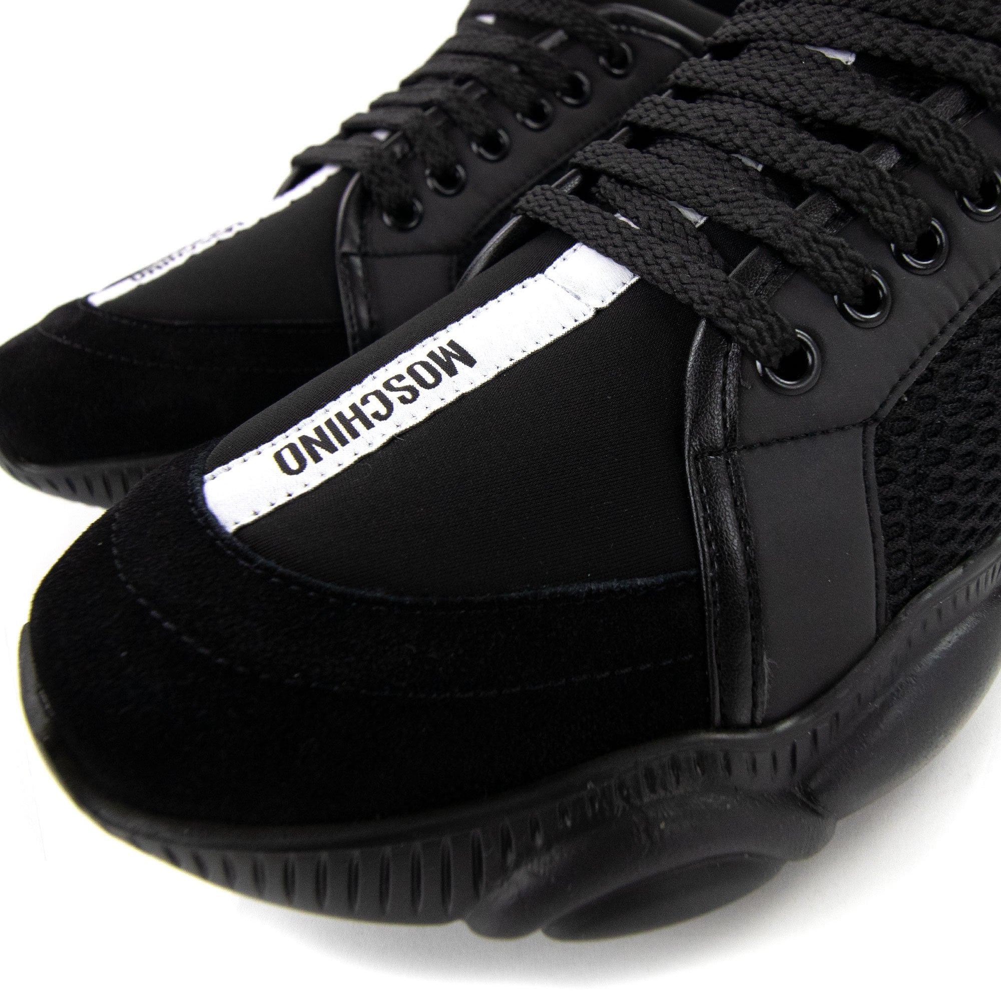 Moschino Couture Teddy Shoes Sneakers With Strap Mix Nero