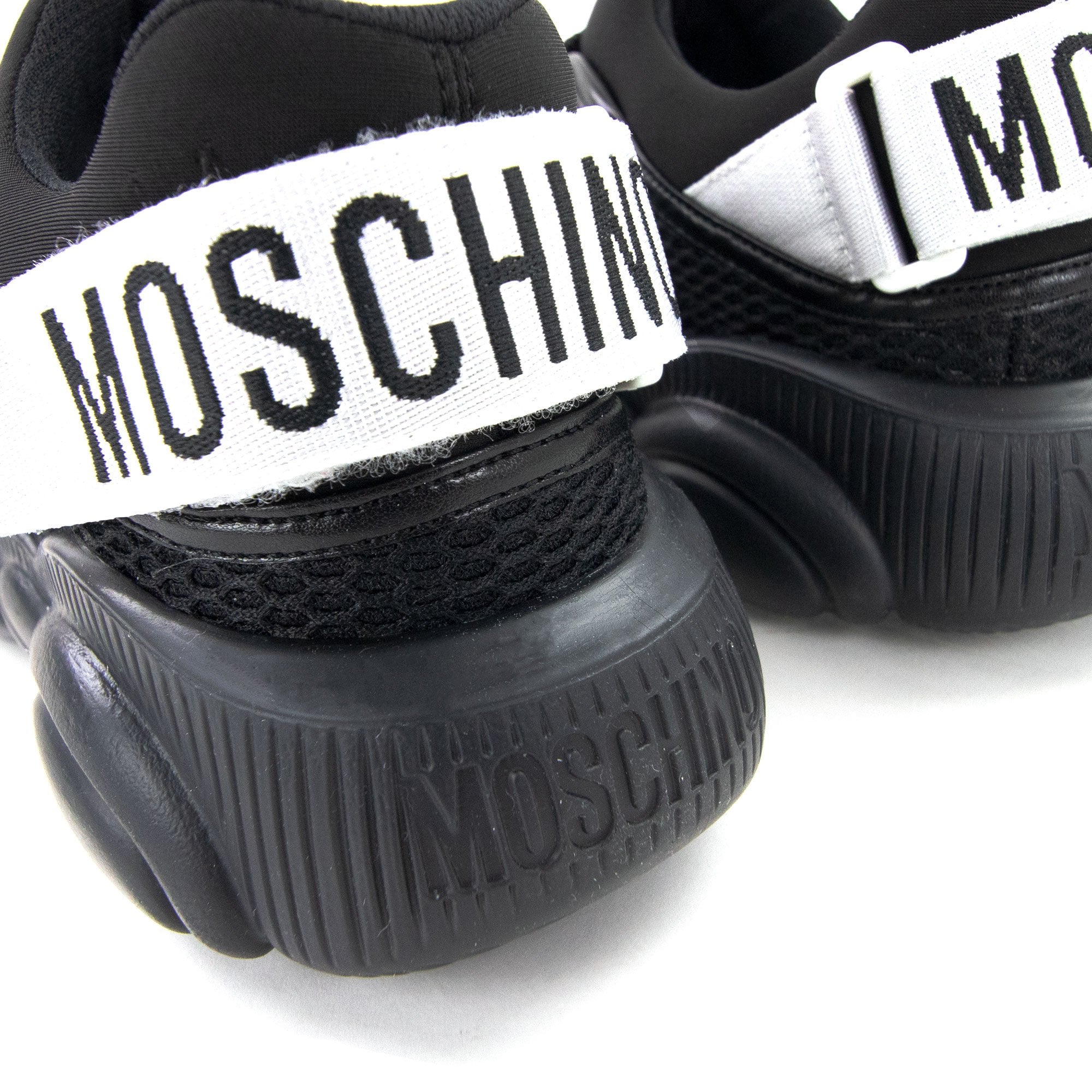 Moschino Couture Teddy Shoes Sneakers With Strap Mix Nero