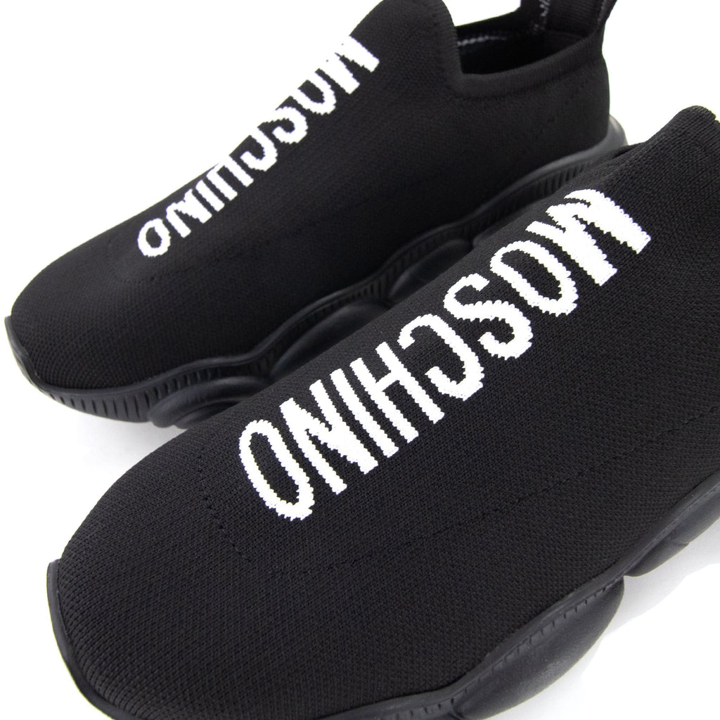 Moschino Couture Logo Socks Trainers Nero/bianco