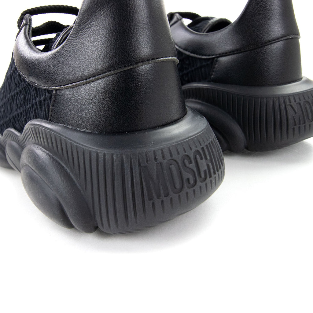 Moschino Couture All Over Logo Teddy Trainers Black