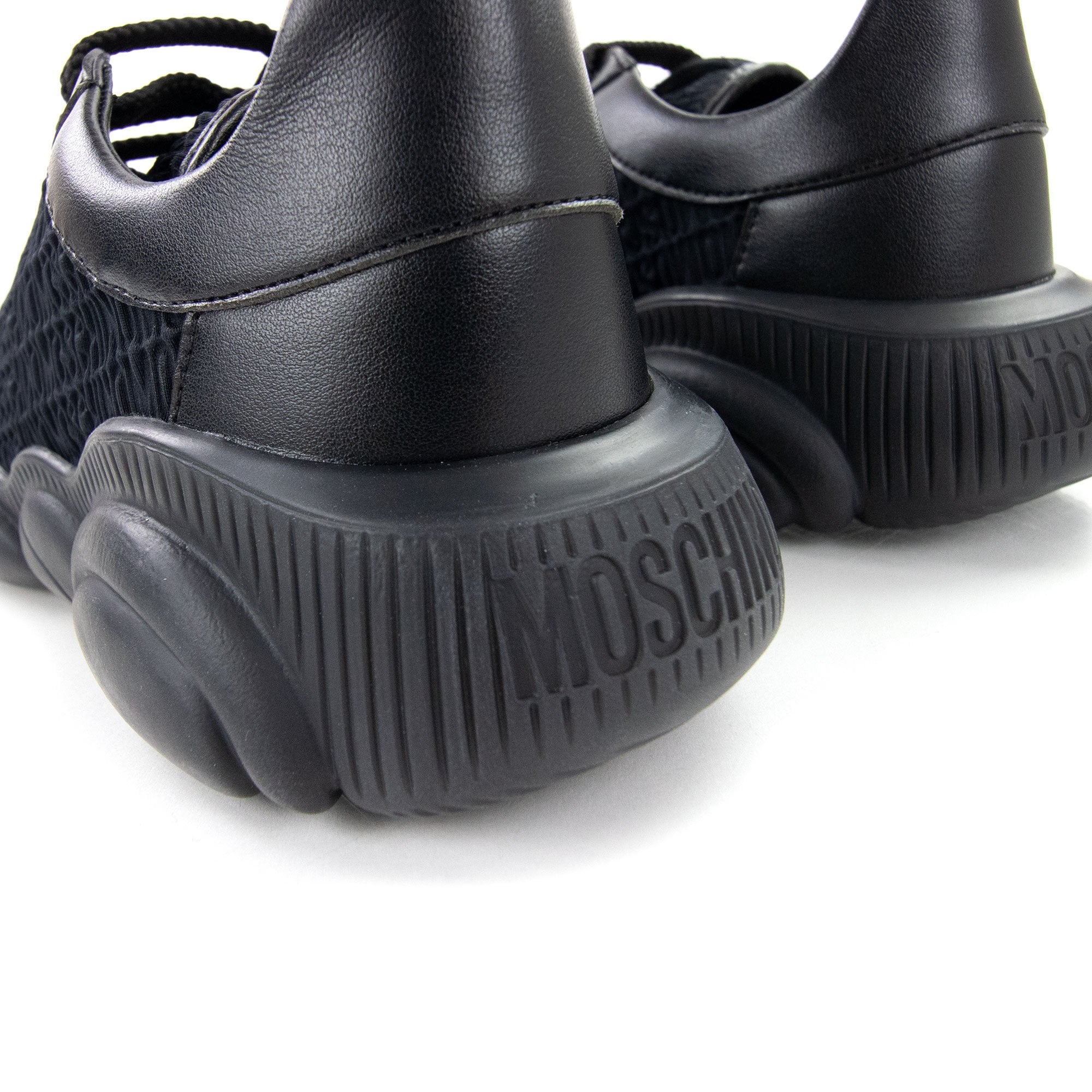 Moschino Couture All Over Logo Teddy Trainers Black
