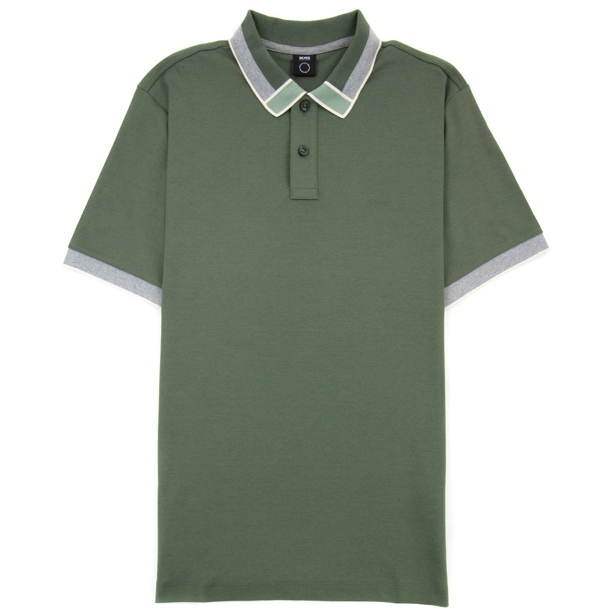 Hugo Boss Parlay 139 Colour Blocked Collar Khaki