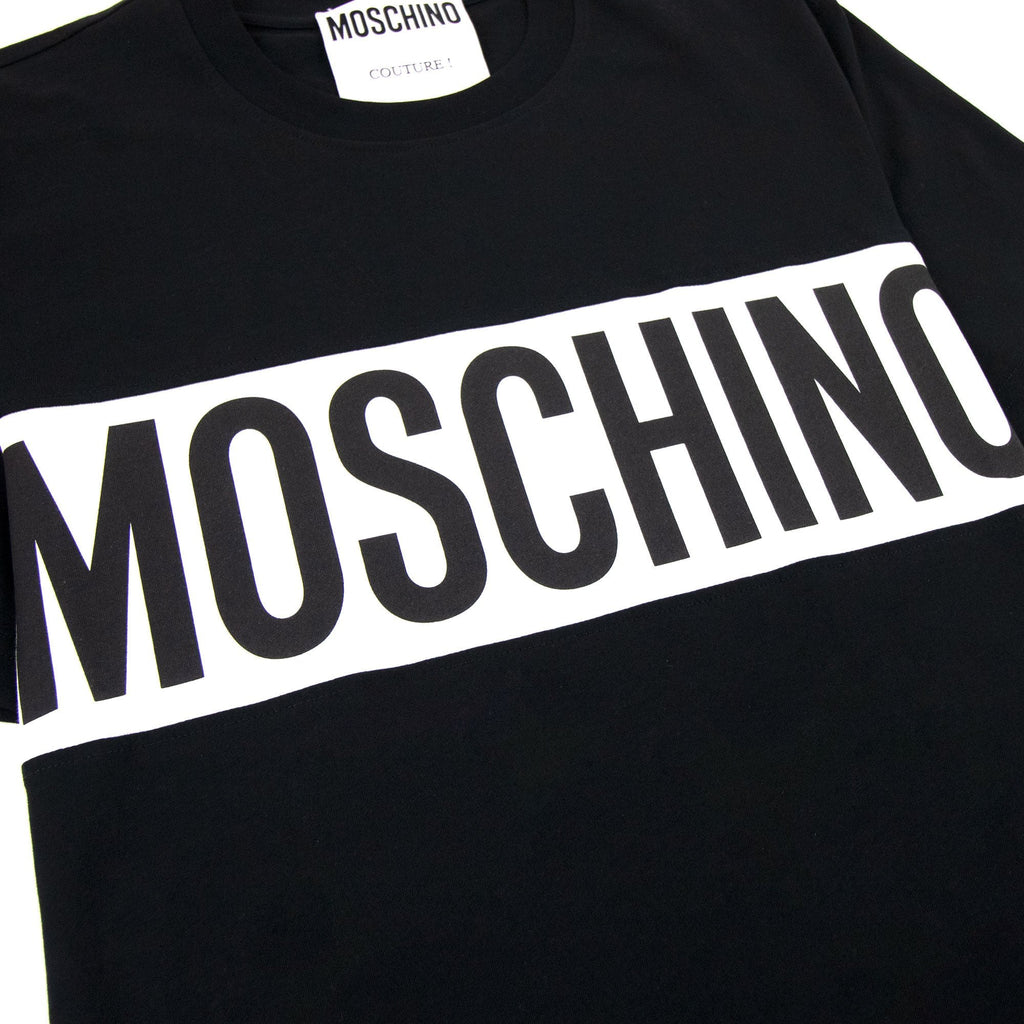 Moschino Couture Block Logo Print T Shirt Black 2555