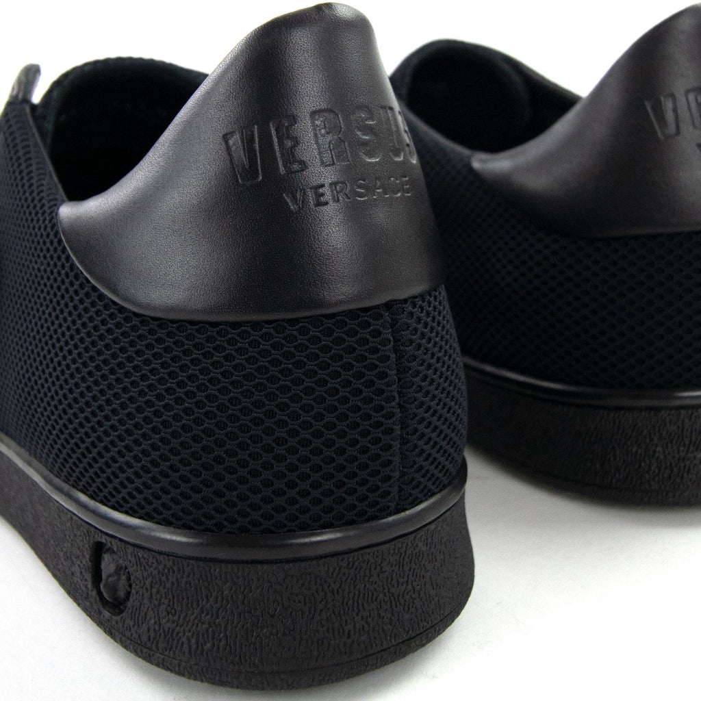 Versace Versus Mesh Trimmed Pin Low Top Sneakers Black