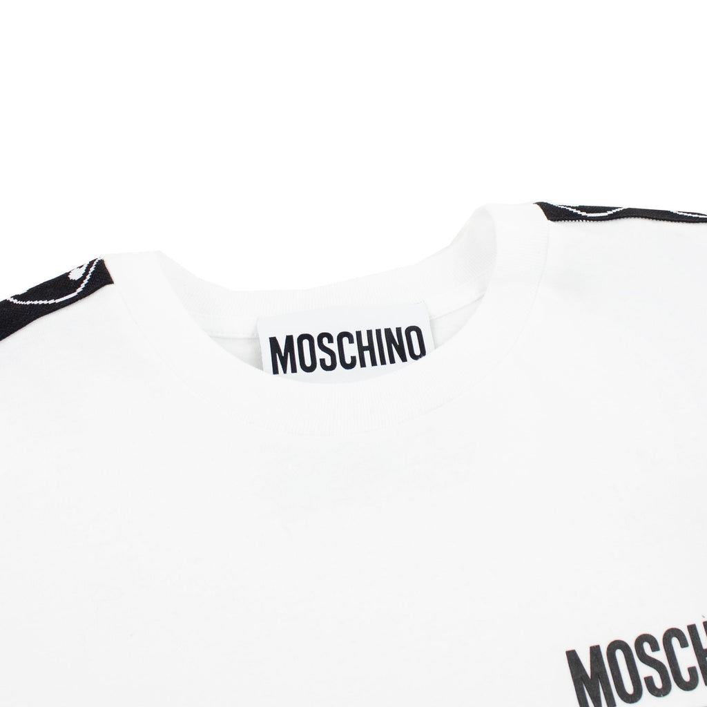 Moschino Couture Double Question Mark Organic Cotton T Shirt White 1001