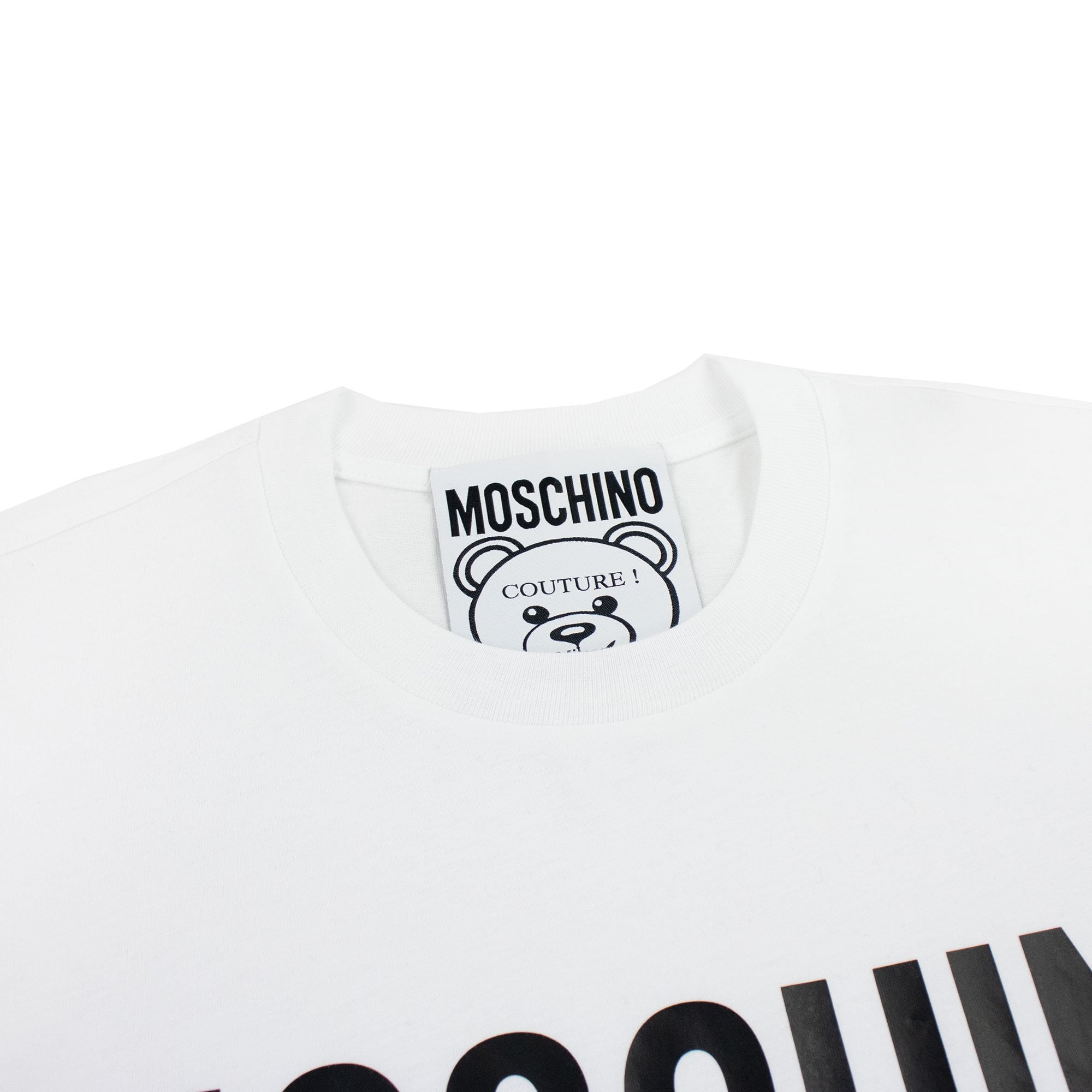 Moschino Couture Suffer Teddy Bear Organic Cotton T Shirt White 1001