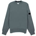 CP Company Diagonal Raised Fleece Lens Crew Sweatshirt Dark Shadow Grey 978