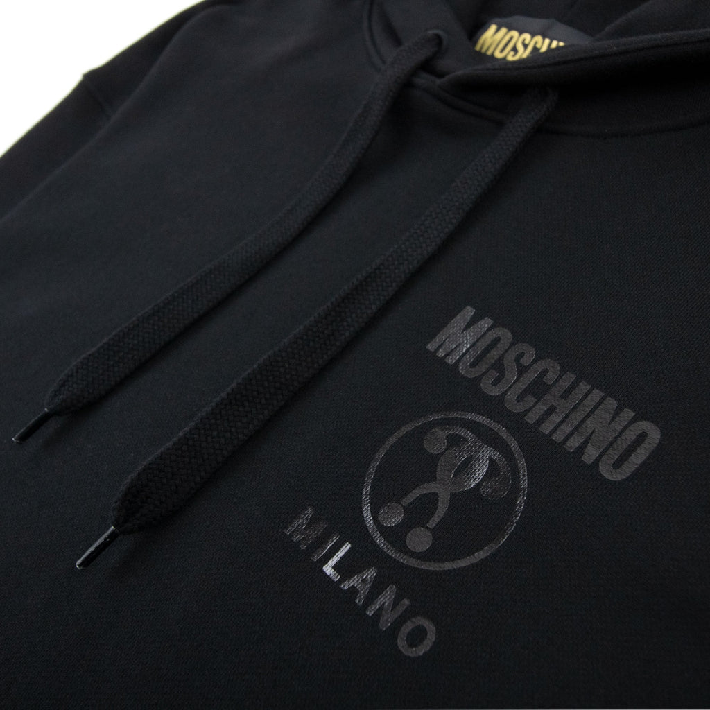 Moschino Couture Double Question Hoodied Sweatshirt Black 0555