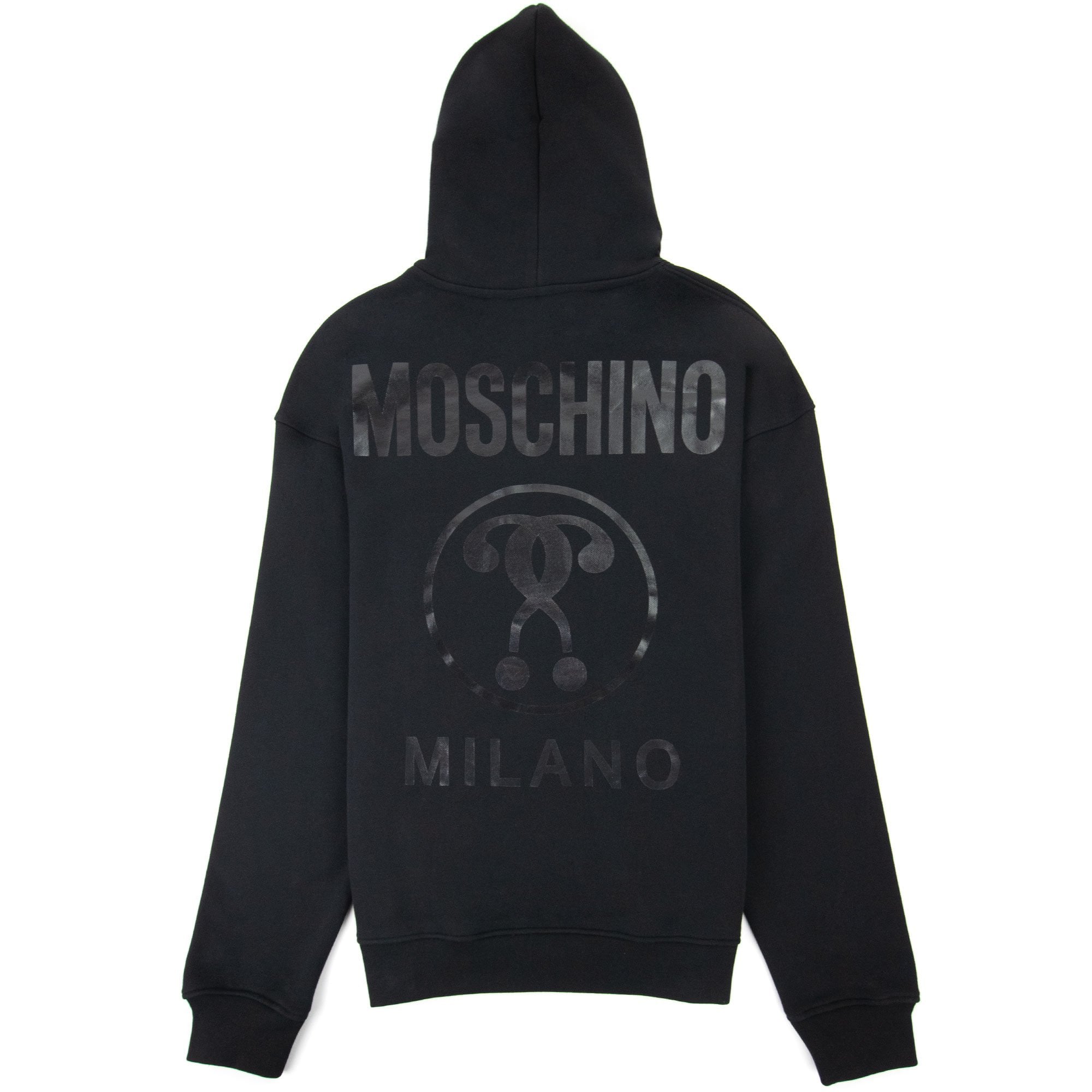 Moschino Couture Double Question Hoodied Sweatshirt Black 0555