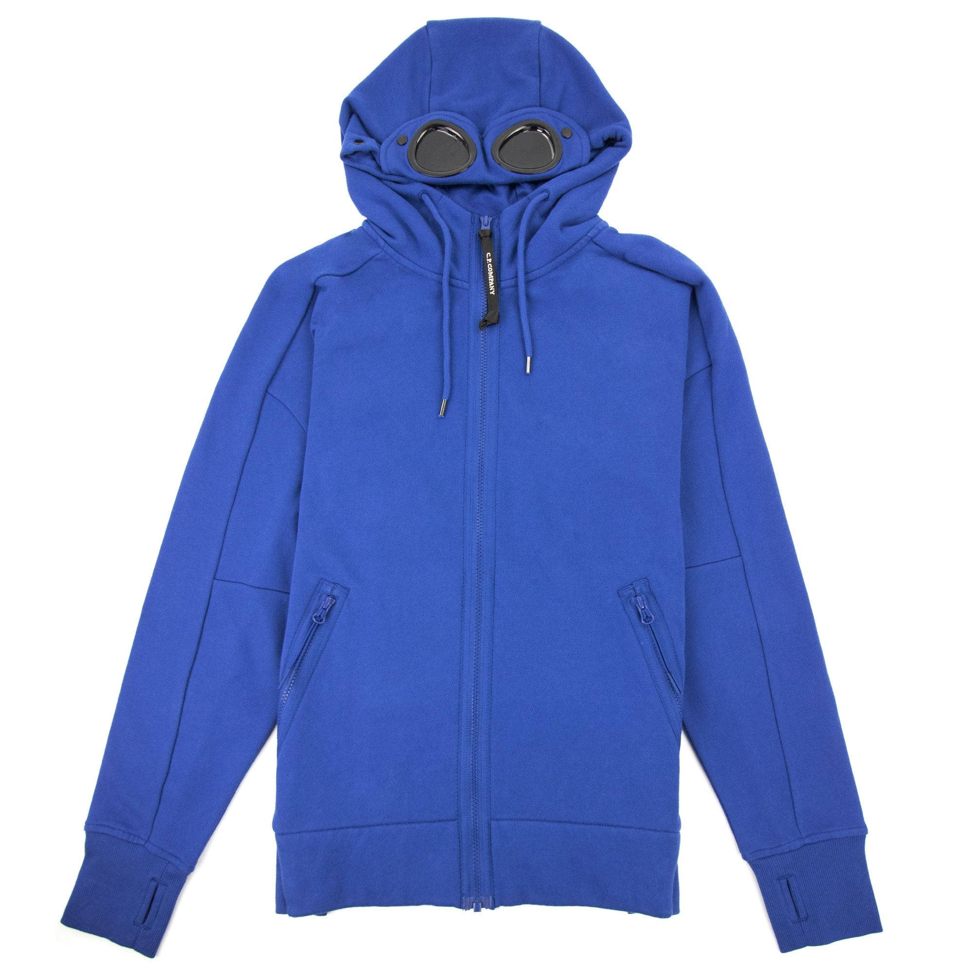 Cp Company Fleece Full Zip Goggle Hoody Blue Quartz 892 | ONU – Onu