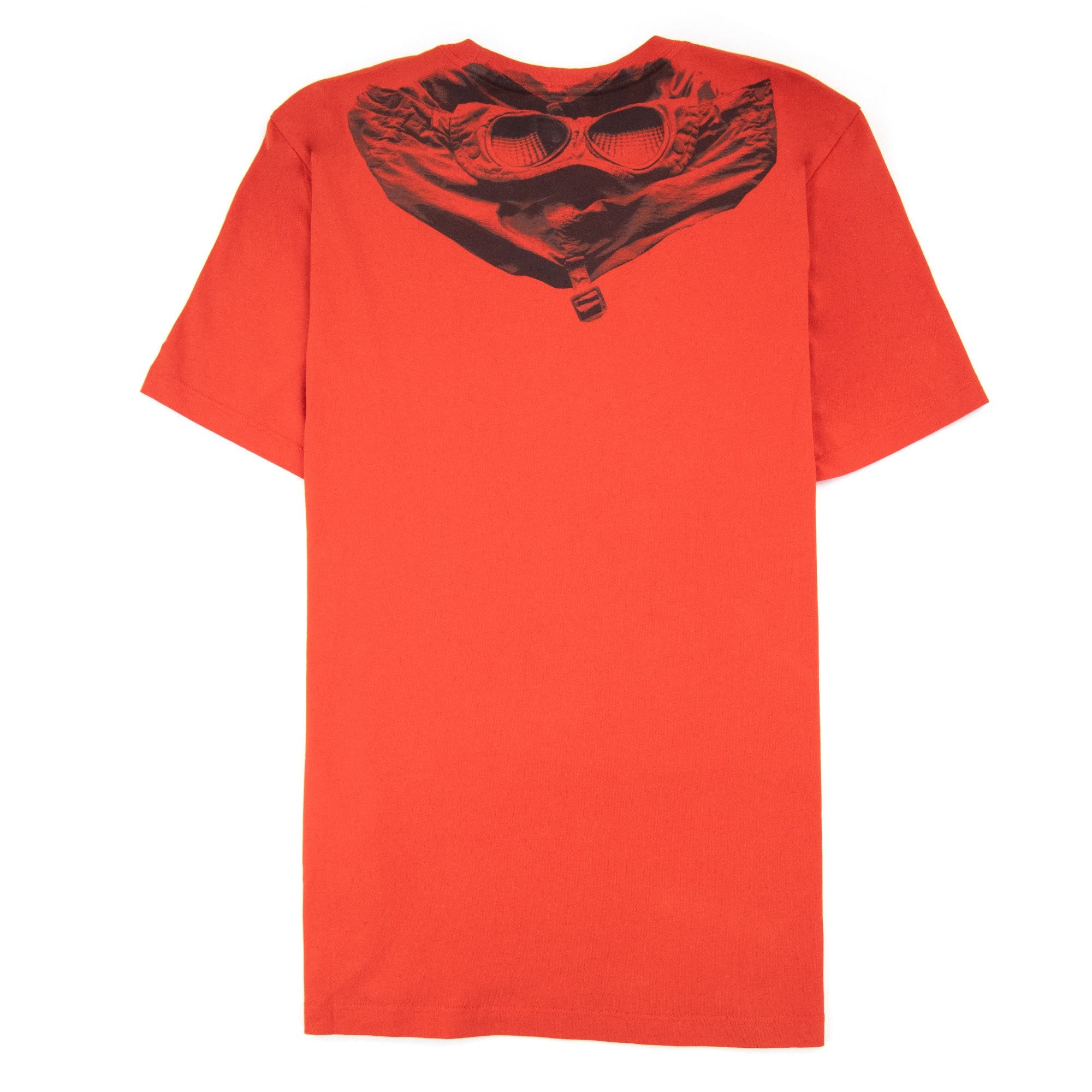 Cp Company Reverse Google Print T-shirt Fiery Red 455