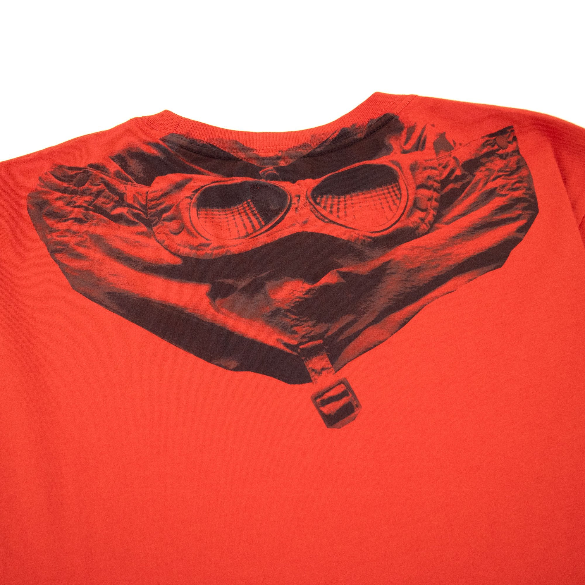 Cp Company Reverse Google Print T-shirt Fiery Red 455