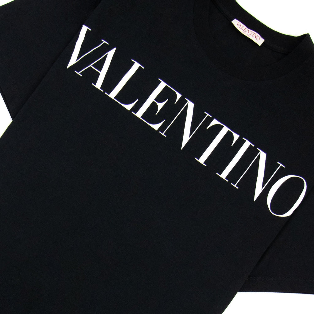 Valentino Logo Oversized T Shirt Black 0ni