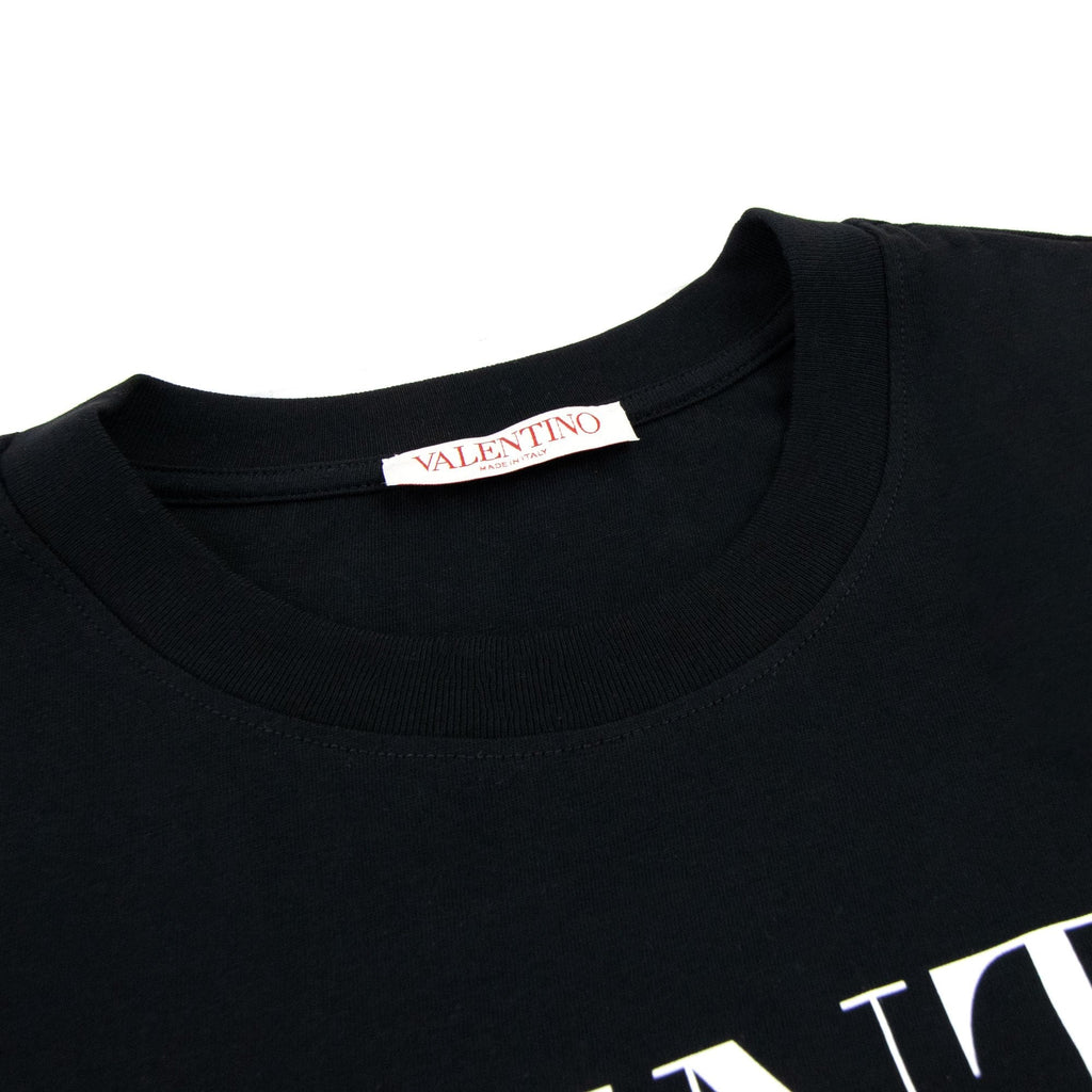 Valentino Logo Oversized T Shirt Black 0ni